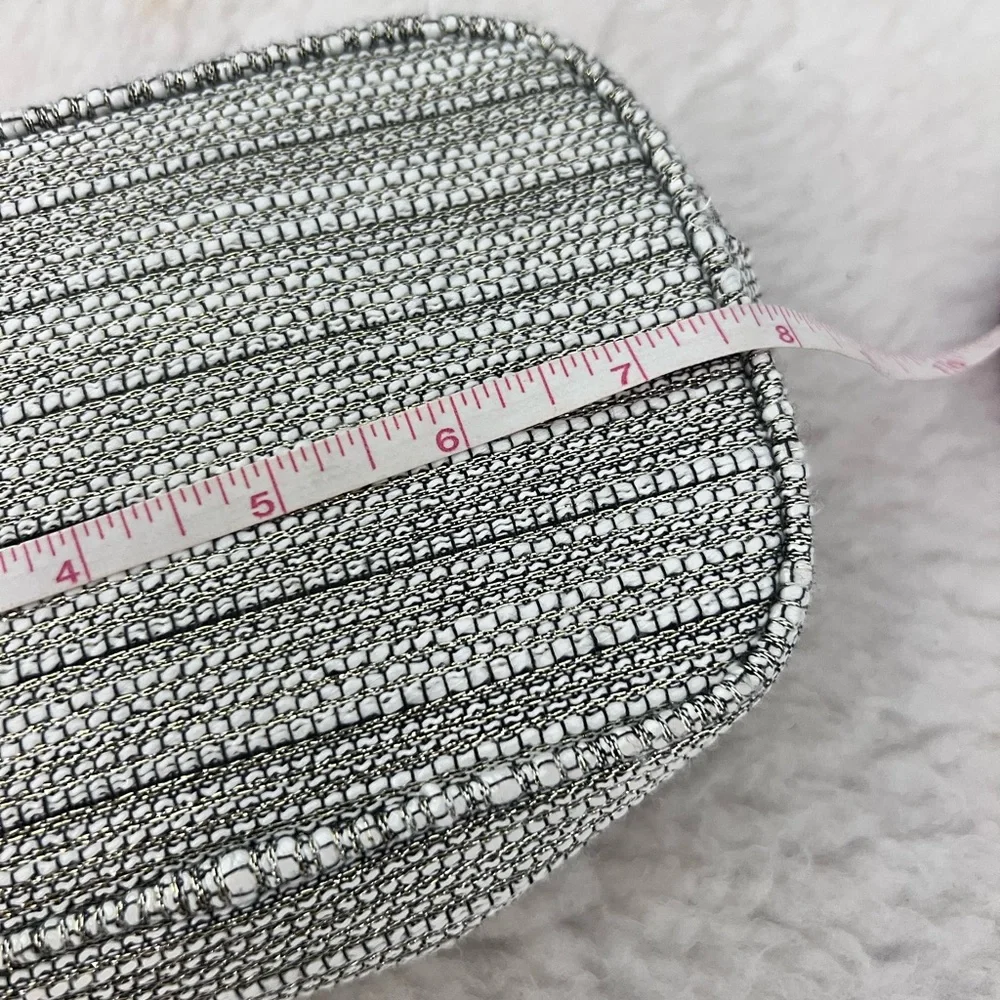 Chanel Black and White Cosmetic Bag with Textured Design - Picture 12 of 12